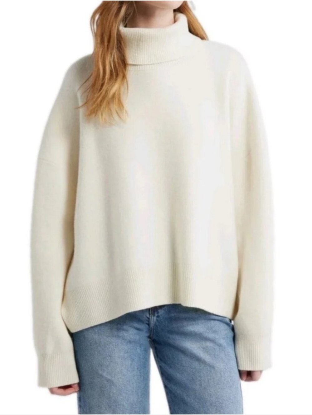 Free People Sigma Turtleneck Sweater Wool Old Money Basic Cozy Warm Womens S